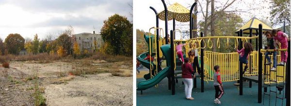 Before and after: Scarito Park, Lawrence, MA