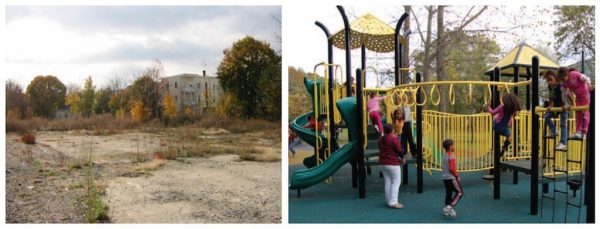 Before and after: Scarito Park, Lawrence, MA