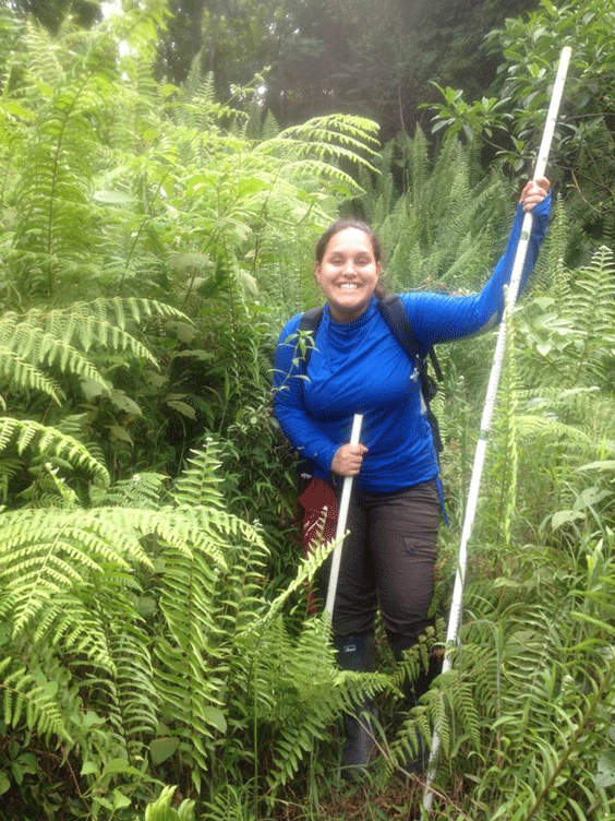 Ashley conducting research in the Costa Rican rain forest for her senior thesis, 2015