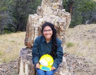 Groundwork Lawrence Green Team member Juana Lopez in Yellowstone National Park