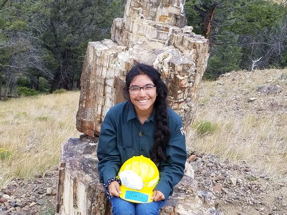 Groundwork Lawrence Green Team member Juana Lopez in Yellowstone National Park