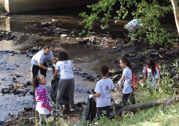 Lawrence, MA youth clean up their local waterways as part of the Groundwork Lawrence Spicket River Cleanup 2015