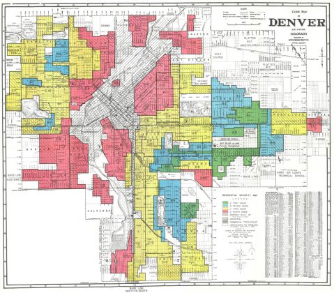 Home Owners Loan Corp Residential Security Map of Denver, 1938