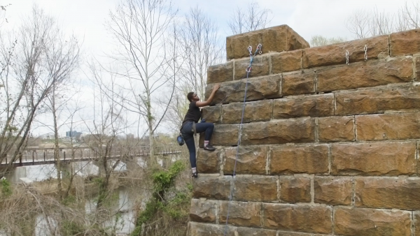 Climbing Manchester Wall