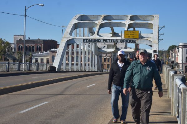 Crossing the Edmund Pettus Bridge, Selma, AL